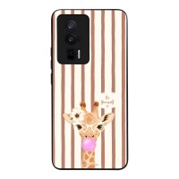 Θήκη Sonique Stripe Stories Series  για Xiaomi Poco F5 Pro 5G Καφέ - Καμηλοπάρδαλη με Τσιχλόφουσκα