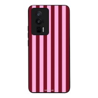 Θήκη Sonique Stripe Stories Series  για Xiaomi Poco F5 Pro 5G Ρίγες Ροζ – Κόκκινο
