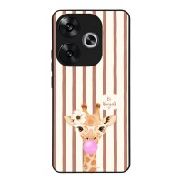 Θήκη Sonique Stripe Stories Series  για Xiaomi Poco F6 5G Καφέ - Καμηλοπάρδαλη με Τσιχλόφουσκα