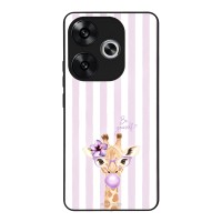 Θήκη Sonique Stripe Stories Series  για Xiaomi Poco F6 5G Λιλά- Καμηλοπάρδαλη με Τσιχλόφουσκα
