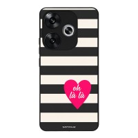 Θήκη Sonique Stripe Stories Series  για Xiaomi Poco F6 5G Oh La La – Μαύρο