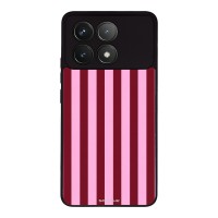 Θήκη Sonique Stripe Stories Series  για Xiaomi Poco F6 Pro 5G Ρίγες Ροζ – Κόκκινο