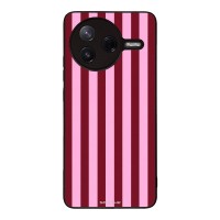 Θήκη Sonique Stripe Stories Series  για Xiaomi Poco F7 Pro 5G Ρίγες Ροζ – Κόκκινο