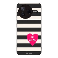 Θήκη Sonique Stripe Stories Series  για Xiaomi Poco F7 Pro 5G Oh La La – Μαύρο