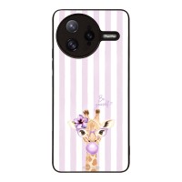 Θήκη Sonique Stripe Stories Series  για Xiaomi Poco F7 Ultra 5G Λιλά- Καμηλοπάρδαλη με Τσιχλόφουσκα
