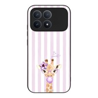 Θήκη Sonique Stripe Stories Series  για Xiaomi Poco F8 Pro 5G Λιλά- Καμηλοπάρδαλη με Τσιχλόφουσκα
