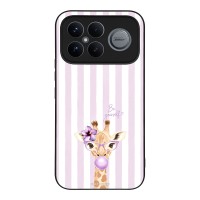 Θήκη Sonique Stripe Stories Series  για Xiaomi Poco F8 Ultra 5G Λιλά- Καμηλοπάρδαλη με Τσιχλόφουσκα