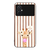 Θήκη Sonique Stripe Stories Series  για Xiaomi Poco M5 Καφέ - Καμηλοπάρδαλη με Τσιχλόφουσκα