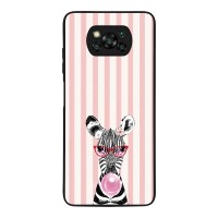 Θήκη Sonique Stripe Stories Series  για Xiaomi Poco X3 NFC / Poco X3 Pro Ζέβρα – Τσιχλόφουσκα