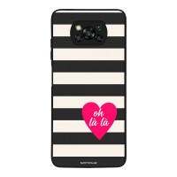 Θήκη Sonique Stripe Stories Series  για Xiaomi Poco X3 NFC / Poco X3 Pro Oh La La – Μαύρο