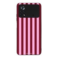 Θήκη Sonique Stripe Stories Series  για Xiaomi Poco X4 Pro 5G Ρίγες Ροζ – Κόκκινο
