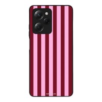 Θήκη Sonique Stripe Stories Series  για Xiaomi Poco X5 Pro 5G Ρίγες Ροζ – Κόκκινο