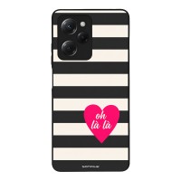 Θήκη Sonique Stripe Stories Series  για Xiaomi Poco X5 Pro 5G Oh La La – Μαύρο