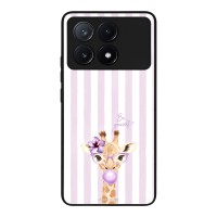 Θήκη Sonique Stripe Stories Series  για Xiaomi Poco X6 Pro 5G Λιλά- Καμηλοπάρδαλη με Τσιχλόφουσκα