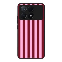 Θήκη Sonique Stripe Stories Series  για Xiaomi Poco X6 Pro 5G Ρίγες Ροζ – Κόκκινο
