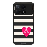 Θήκη Sonique Stripe Stories Series  για Xiaomi Poco X6 Pro 5G Oh La La – Μαύρο