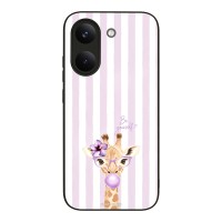 Θήκη Sonique Stripe Stories Series  για Xiaomi Poco X8 Pro 5G Λιλά- Καμηλοπάρδαλη με Τσιχλόφουσκα