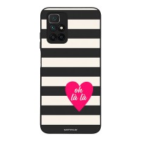 Θήκη Sonique Stripe Stories Series  για Xiaomi Redmi 10 / Redmi 10 2022 Oh La La – Μαύρο