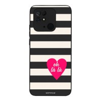 Θήκη Sonique Stripe Stories Series  για Xiaomi Redmi 10C Oh La La – Μαύρο