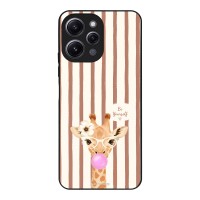 Θήκη Sonique Stripe Stories Series  για Xiaomi Redmi 12 4G / Redmi 12 5G Καφέ - Καμηλοπάρδαλη με Τσιχλόφουσκα