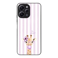 Θήκη Sonique Stripe Stories Series  για Xiaomi Redmi 12 4G / Redmi 12 5G Λιλά- Καμηλοπάρδαλη με Τσιχλόφουσκα