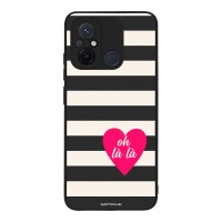 Θήκη Sonique Stripe Stories Series  για Xiaomi Redmi 12C Oh La La – Μαύρο