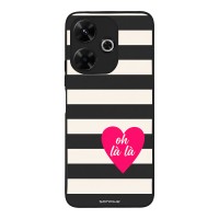 Θήκη Sonique Stripe Stories Series  για Xiaomi Redmi 13 4G / Poco M6 4G Oh La La – Μαύρο