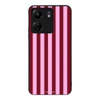 Θήκη Sonique Stripe Stories Series  για Xiaomi Redmi 13C 4G / Poco C65 4G Ρίγες Ροζ – Κόκκινο