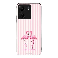 Θήκη Sonique Stripe Stories Series  για Xiaomi Redmi 13C 4G / Poco C65 4G Φλαμίνγκο