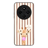 Θήκη Sonique Stripe Stories Series  για Xiaomi Redmi 14C 4G / Poco C75 4G / Redmi A4 5G / Redmi 17C 4G Καφέ - Καμηλοπάρδαλη με Τσιχλόφουσκα