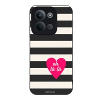 Θήκη Sonique Stripe Stories Series  για Xiaomi Redmi 15C 4G / Redmi 15C 5G / Poco C85 4G Oh La La – Μαύρο