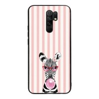 Θήκη Sonique Stripe Stories Series  για Xiaomi Redmi 9 Ζέβρα – Τσιχλόφουσκα