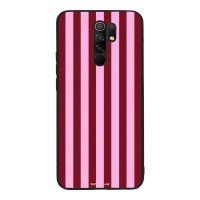 Θήκη Sonique Stripe Stories Series  για Xiaomi Redmi 9 Ρίγες Ροζ – Κόκκινο