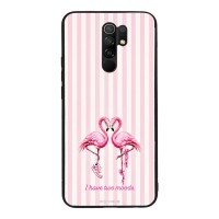 Θήκη Sonique Stripe Stories Series  για Xiaomi Redmi 9 Φλαμίνγκο