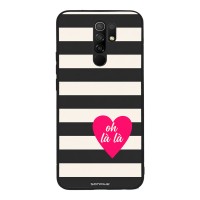 Θήκη Sonique Stripe Stories Series  για Xiaomi Redmi 9 Oh La La – Μαύρο