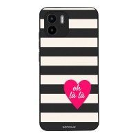 Θήκη Sonique Stripe Stories Series  για Xiaomi Redmi A1 / Redmi A2 Oh La La – Μαύρο