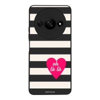 Θήκη Sonique Stripe Stories Series  για Xiaomi Redmi A3 / Redmi A3x Oh La La – Μαύρο