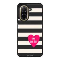 Θήκη Sonique Stripe Stories Series  για Xiaomi Redmi A5 4G (173.45mm) Oh La La – Μαύρο