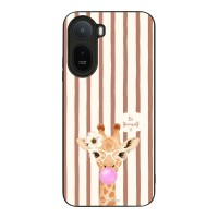 Θήκη Sonique Stripe Stories Series  για Xiaomi Redmi A7 Pro 4G Καφέ - Καμηλοπάρδαλη με Τσιχλόφουσκα