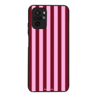 Θήκη Sonique Stripe Stories Series  για Xiaomi Redmi Note 10 / Redmi Note 10s / Poco M5s Ρίγες Ροζ – Κόκκινο