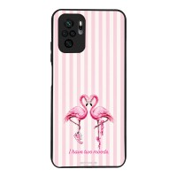 Θήκη Sonique Stripe Stories Series  για Xiaomi Redmi Note 10 / Redmi Note 10s / Poco M5s Φλαμίνγκο
