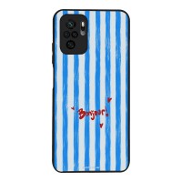 Θήκη Sonique Stripe Stories Series  για Xiaomi Redmi Note 10 / Redmi Note 10s / Poco M5s Bonjour Blue