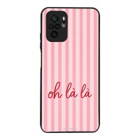 Θήκη Sonique Stripe Stories Series  για Xiaomi Redmi Note 10 / Redmi Note 10s / Poco M5s Oh La La – Ροζ