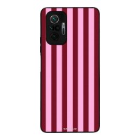 Θήκη Sonique Stripe Stories Series  για Xiaomi Redmi Note 10 Pro Ρίγες Ροζ – Κόκκινο