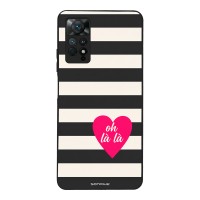 Θήκη Sonique Stripe Stories Series  για Xiaomi Redmi Note 11 Pro 4G/5G / Redmi Note 12 Pro 4G Oh La La – Μαύρο