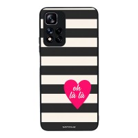 Θήκη Sonique Stripe Stories Series  για Xiaomi Redmi Note 11 Pro Plus 5G Oh La La – Μαύρο
