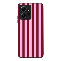Θήκη Sonique Stripe Stories Series  για Xiaomi Redmi Note 12 4G Ρίγες Ροζ – Κόκκινο