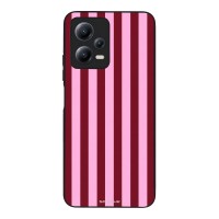 Θήκη Sonique Stripe Stories Series  για Xiaomi Redmi Note 12 5G / Poco X5 5G Ρίγες Ροζ – Κόκκινο