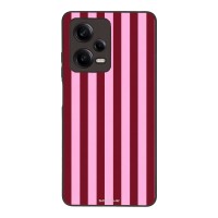 Θήκη Sonique Stripe Stories Series  για Xiaomi Redmi Note 12 Pro 5G Ρίγες Ροζ – Κόκκινο