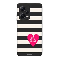 Θήκη Sonique Stripe Stories Series  για Xiaomi Redmi Note 12 Pro Plus Oh La La – Μαύρο